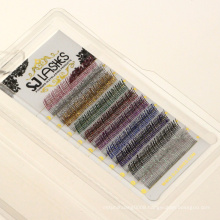 Wholesale Private Label Rainbow Glitter Eyelash Extension